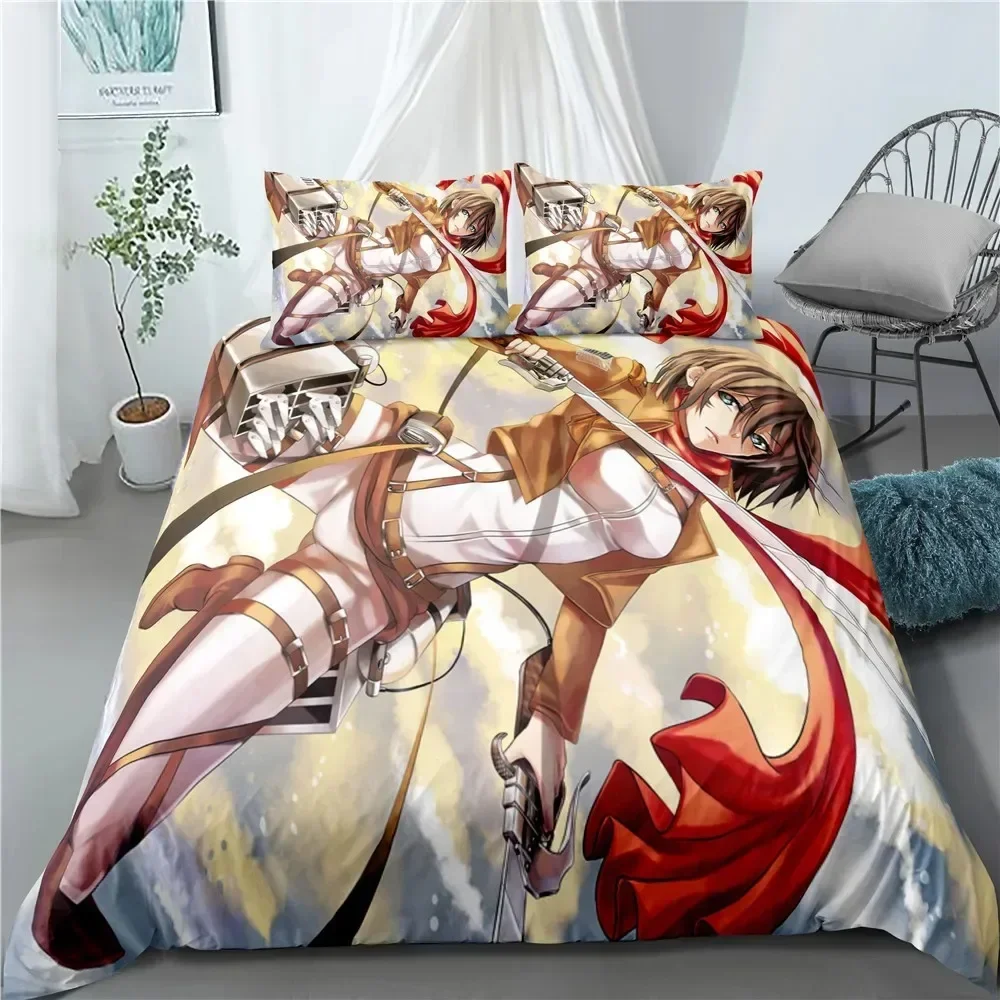 Linen Duvet Cover - Fashion Anime Attack on Titan Home