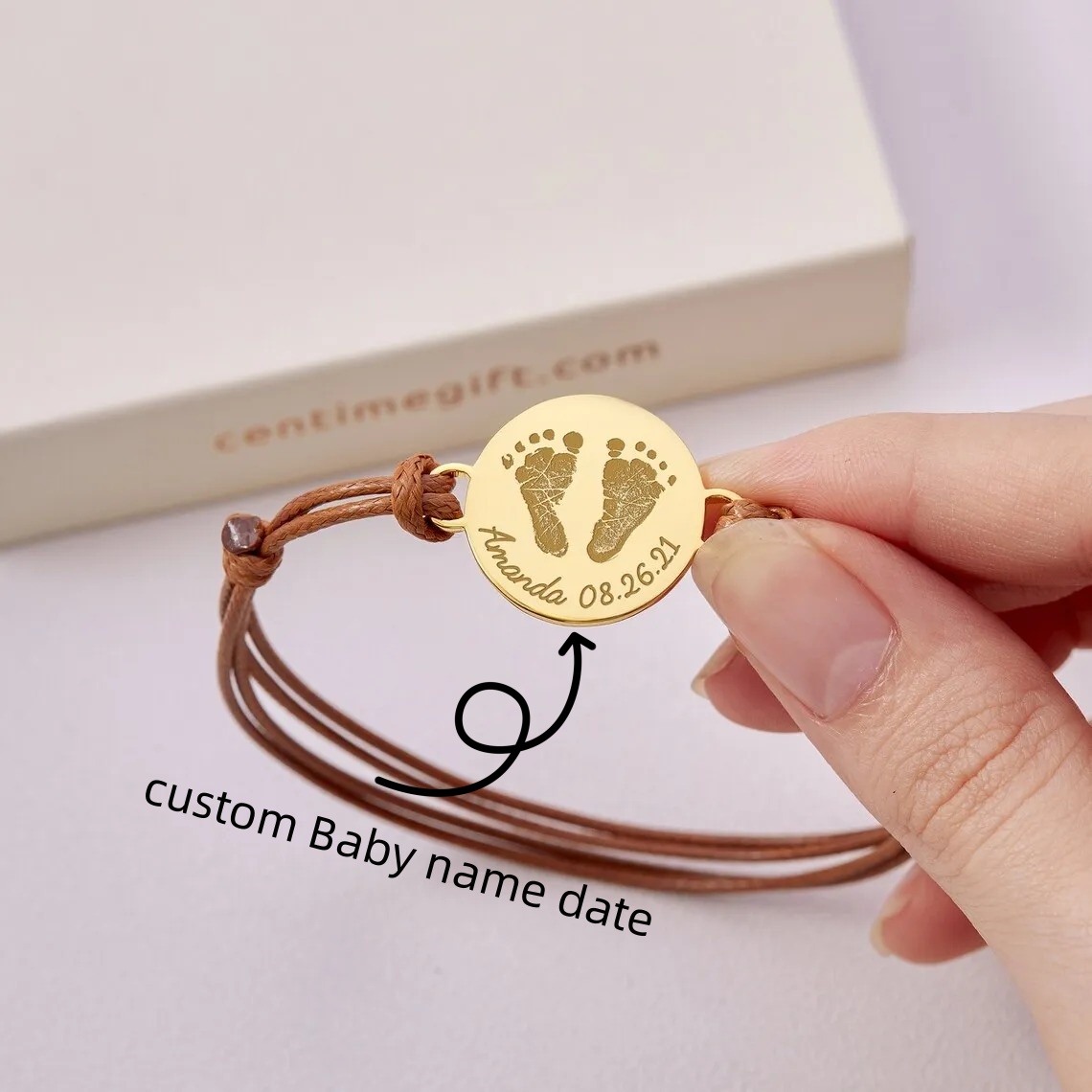 Personalized Engraved Gift - Custom Bracelets Personalized Adjustable Rope Bracelet