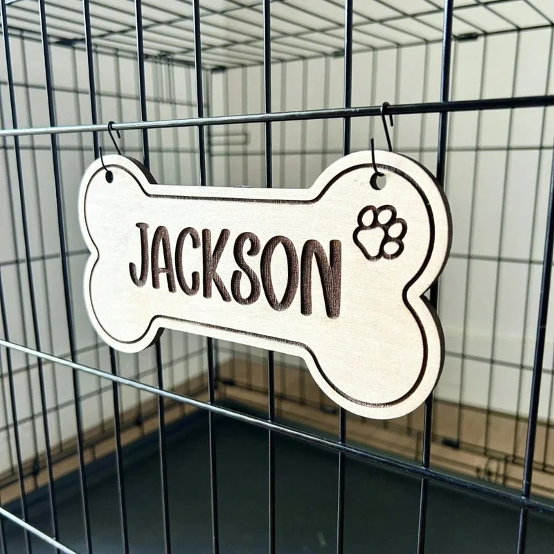 5PCS Custom Wooden Dog Tag - P - огляд і ціна Personalized Engraved Gift